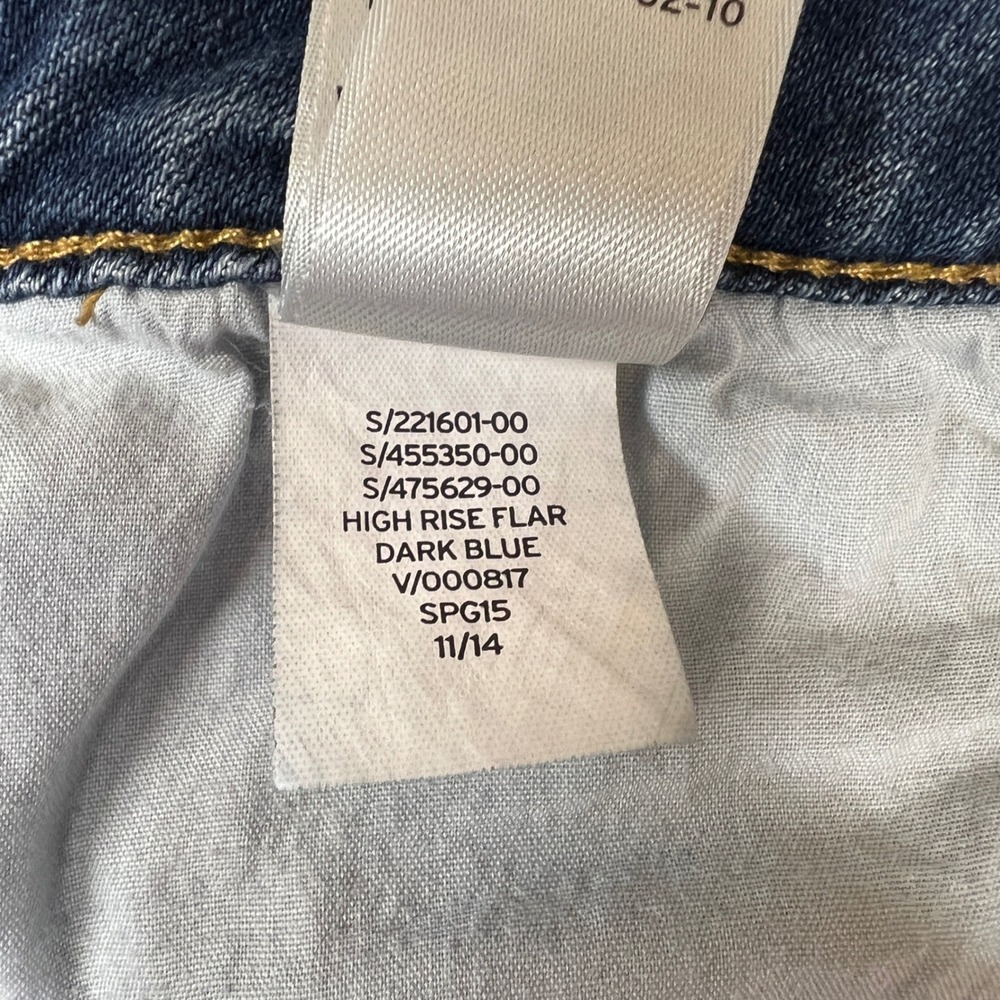 Gap Jeans Women 12/31R Blue Denim Dark Wash Stretch High Rise Flare Hippie Boho - Picture 9 of 9